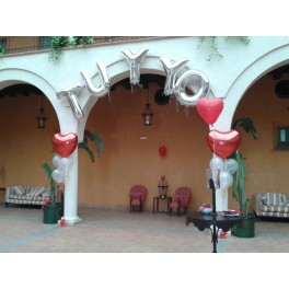 Decoraci&oacute;n recepci&oacute;n boda en patio