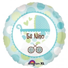 Globo Foil de 18" (45cm) Carrito Es Ni&ntilde;o